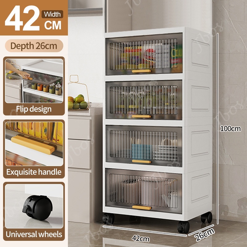 Jbos Durabox Cabinet Drawer Storage Cabinet Movable Organizer Kitchen Storage White Cabinet