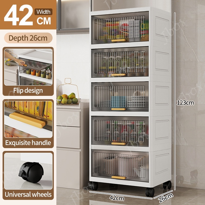 Jbos Durabox Cabinet Drawer Storage Cabinet Movable Organizer Kitchen Storage White Cabinet