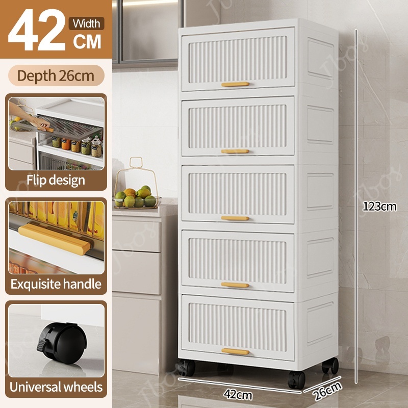 Jbos Durabox Cabinet Drawer Storage Cabinet Movable Organizer Kitchen Storage White Cabinet
