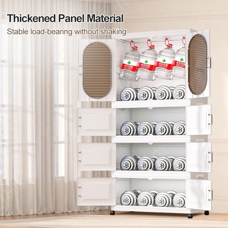 Jbos Foldable Wardrobe Baby Closet Organizer Thickened Plastic Storage Baby Cabinet For Clothes