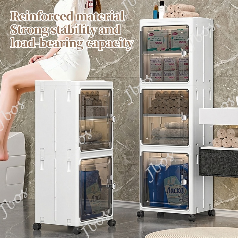 Jbos Foldable Gap Storage Cabinet For Kitchen Bathroom Corner Slim Drawer Cabinet Organizer