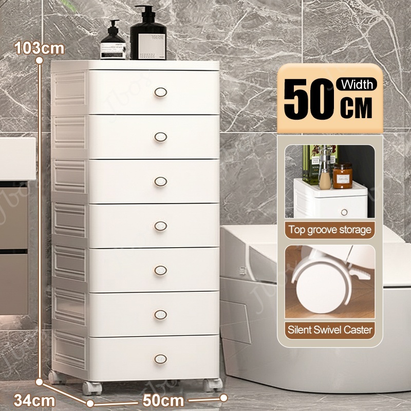 Jbos 50cm Drawer Cabinet Locker With Wheels Heavy Duty Plastic Corner Durabox Cabinet Organier
