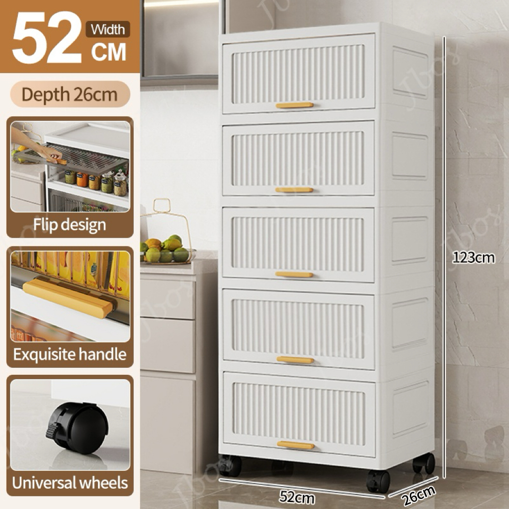 Jbos Durabox Cabinet Drawer Storage Cabinet Movable Organizer Kitchen Storage White Cabinet
