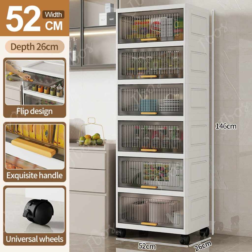 Jbos Durabox Cabinet Drawer Storage Cabinet Movable Organizer Kitchen Storage White Cabinet