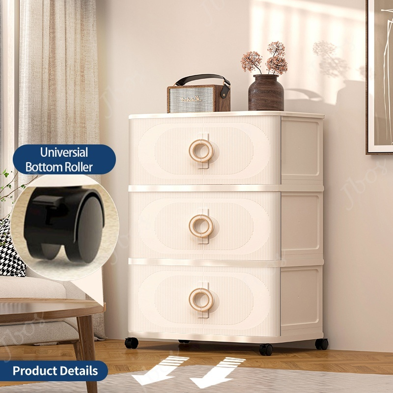 Jbos 40-70cm Foldable Cabinet With Sliding Doors ​​Spacious​​ White Durabox Cabinet Organizer
