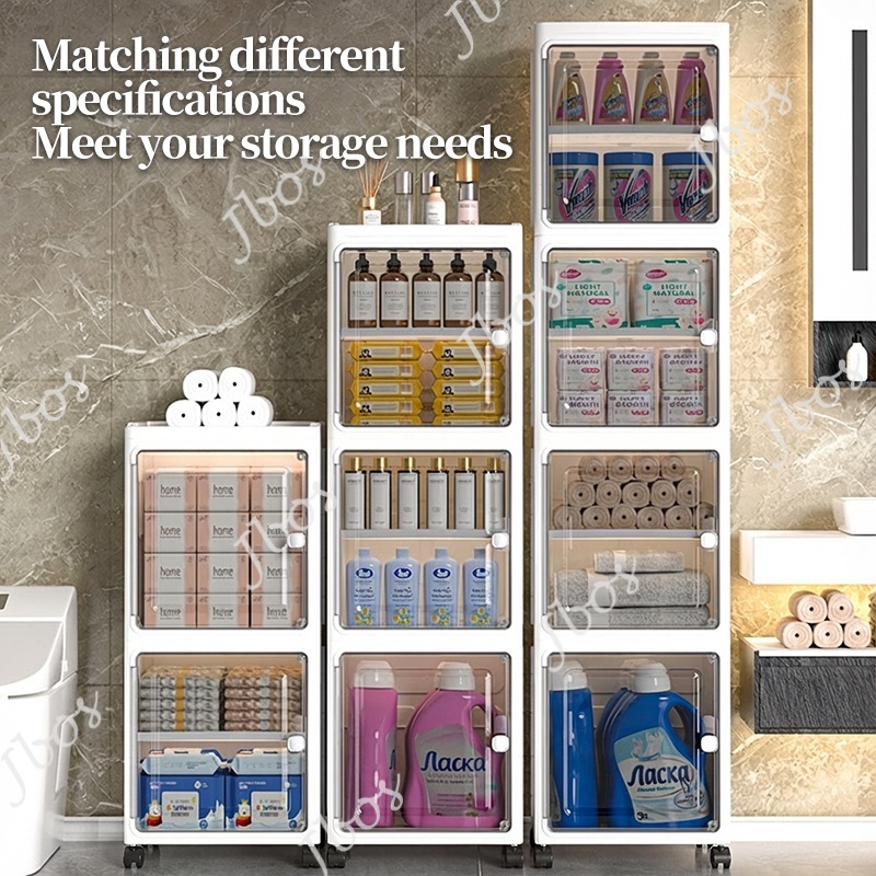 Jbos Foldable Gap Storage Cabinet For Kitchen Bathroom Corner Slim Drawer Cabinet Organizer