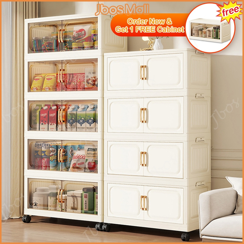 【Buy 1 Get 1 Free】Jbos 50-70cm Foldable Cabinet For Clothes Stable Storage Box With Universal Wheels
