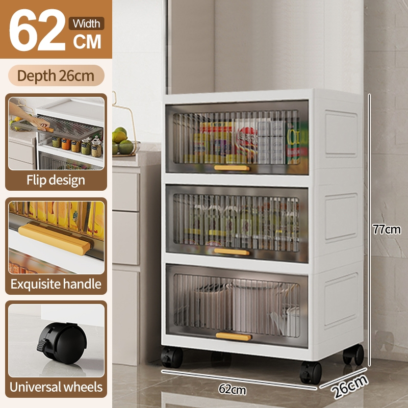 Jbos Durabox Cabinet Drawer Storage Cabinet Movable Organizer Kitchen Storage White Cabinet