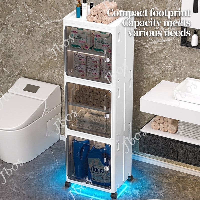 Jbos Foldable Gap Storage Cabinet For Kitchen Bathroom Corner Slim Drawer Cabinet Organizer