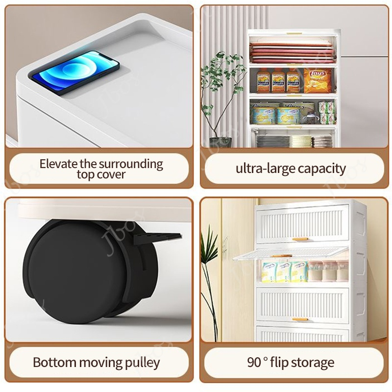 Jbos Durabox Cabinet Drawer Storage Cabinet Movable Organizer Kitchen Storage White Cabinet