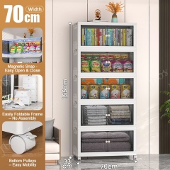 70cm-Transparent-5 Tiers