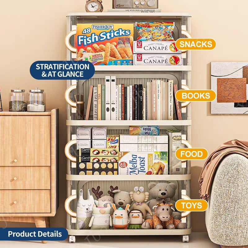 Jbos 40-70cm Foldable Cabinet With Sliding Doors ​​Spacious​​ White Durabox Cabinet Organizer