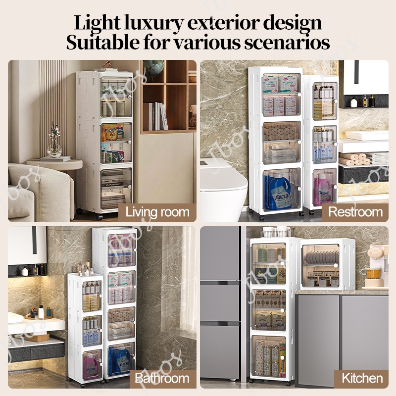 Jbos Foldable Gap Storage Cabinet For Kitchen Bathroom Corner Slim Drawer Cabinet Organizer