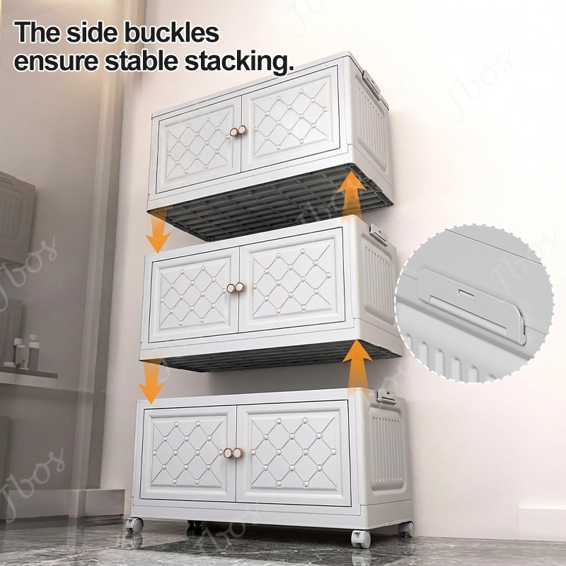 Jbos 50-80cm Foldable Storage Cabinet with Magnetic Suction Door Megabox Cabinet Organizer