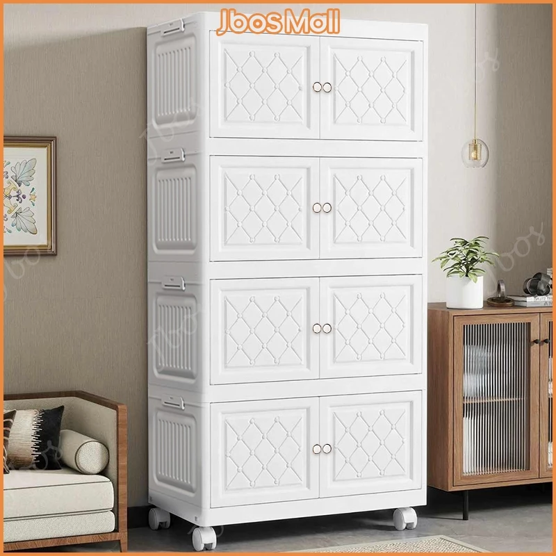 Jbos 50-80cm Foldable Storage Cabinet with Magnetic Suction Door Megabox Cabinet Organizer