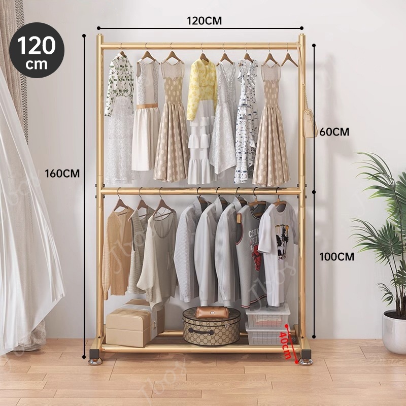 Jbos Sampayan Double Layer Clothes Drying Rack Balcony Household Stable Stainless Clothes Rack