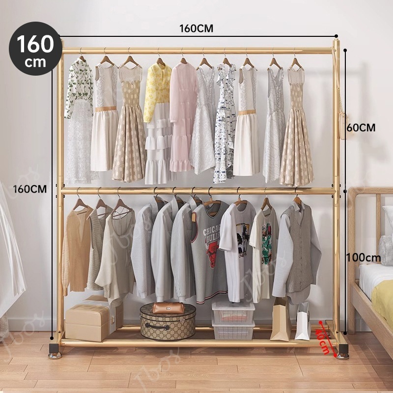 Jbos Sampayan Double Layer Clothes Drying Rack Balcony Household Stable Stainless Clothes Rack