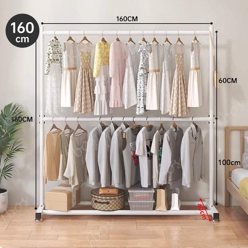Jbos Sampayan Double Layer Clothes Drying Rack Balcony Household Stable Stainless Clothes Rack