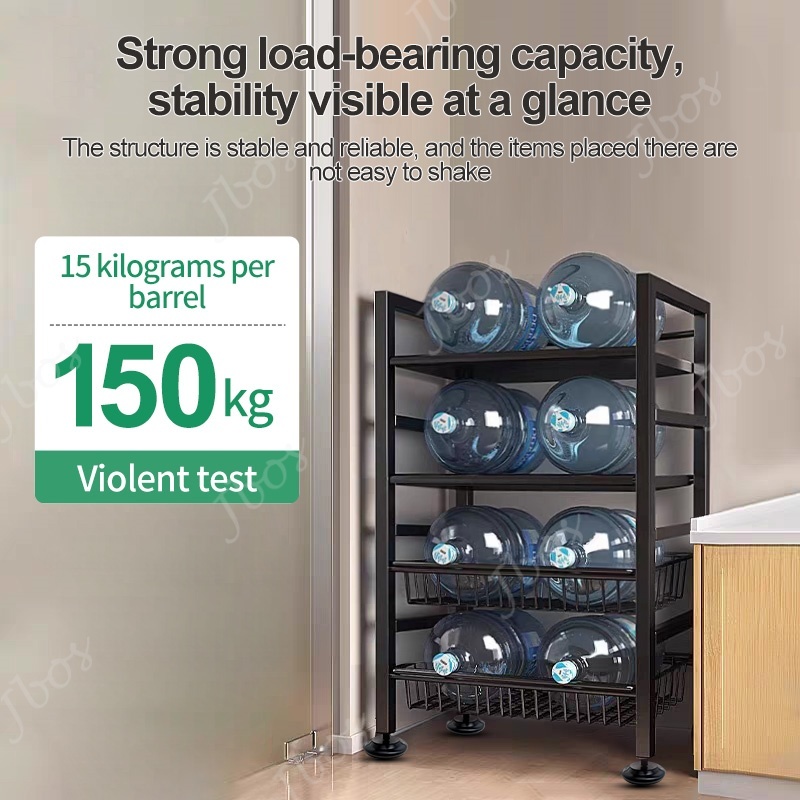 Jbos Metal Kitchen Rack With Vegetable Baskets Standing Microwave Kitchen Organizer Storage Rack
