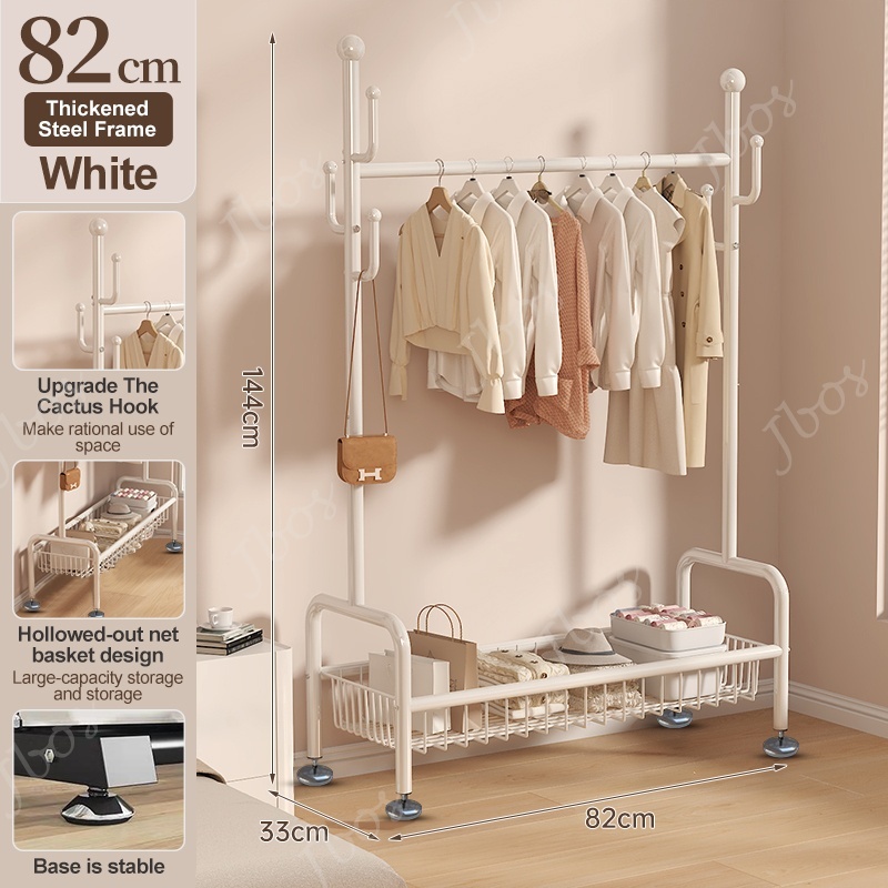 Jbos Clothes Rack With Hanger&Basket  Heavy Duty Sampayan ng damit All-in-one Clothes Organizer Rack