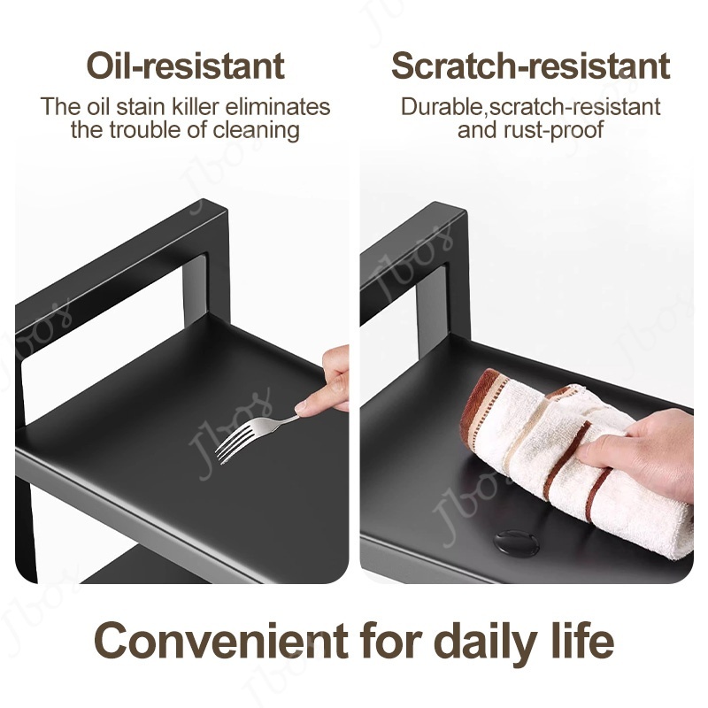 Jbos Metal Kitchen Rack With Vegetable Baskets Standing Microwave Kitchen Organizer Storage Rack