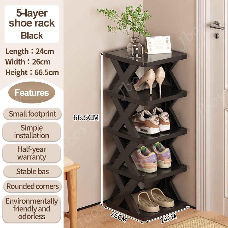 Jbos Multi-tier Storage Rack Organizer For Dormitory X-Shape Stackable Simple Shoe Storage Shelf