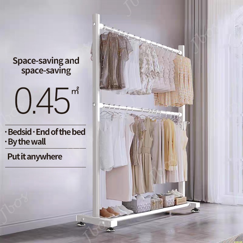 Jbos Sampayan Double Layer Clothes Drying Rack Balcony Household Stable Stainless Clothes Rack