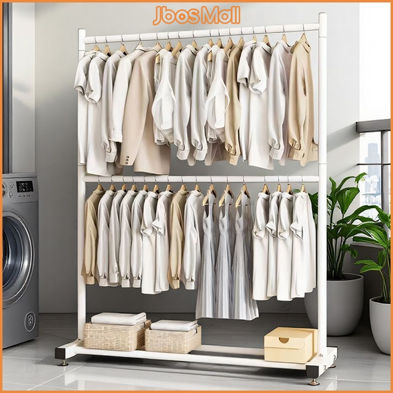 Jbos Sampayan Double Layer Clothes Drying Rack Balcony Household Stable Stainless Clothes Rack