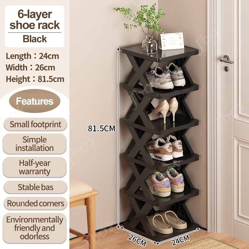 Jbos Multi-tier Storage Rack Organizer For Dormitory X-Shape Stackable Simple Shoe Storage Shelf