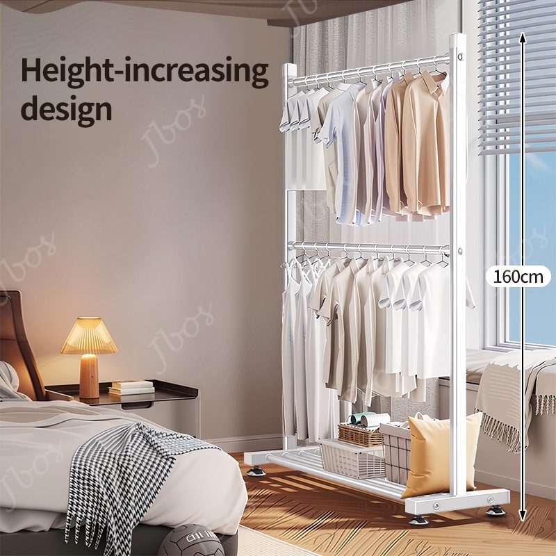 Jbos Sampayan Double Layer Clothes Drying Rack Balcony Household Stable Stainless Clothes Rack