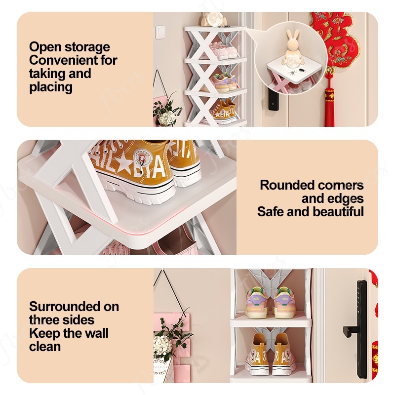 Jbos Multi-tier Storage Rack Organizer For Dormitory X-Shape Stackable Simple Shoe Storage Shelf