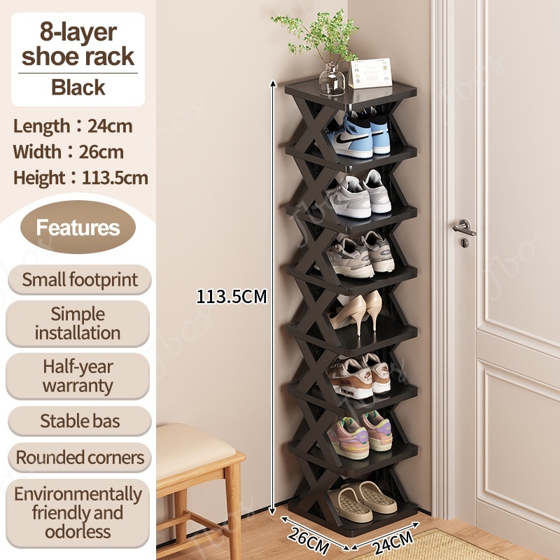 Jbos Multi-tier Storage Rack Organizer For Dormitory X-Shape Stackable Simple Shoe Storage Shelf