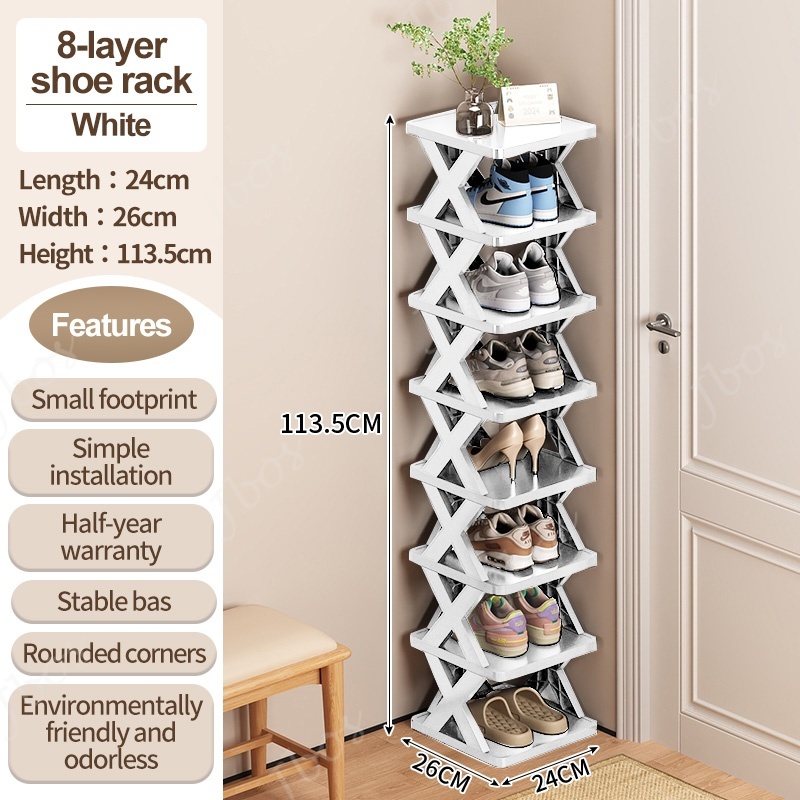 Jbos Multi-tier Storage Rack Organizer For Dormitory X-Shape Stackable Simple Shoe Storage Shelf