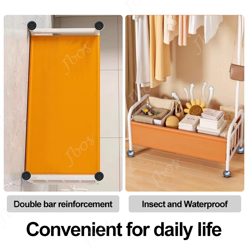 Jbos Clothes Rack With Hanger&Basket  Heavy Duty Sampayan ng damit All-in-one Clothes Organizer Rack