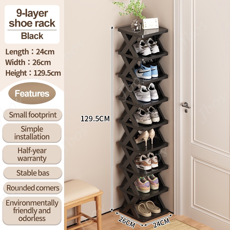 Jbos Multi-tier Storage Rack Organizer For Dormitory X-Shape Stackable Simple Shoe Storage Shelf