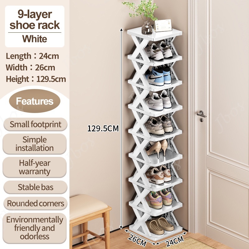 Jbos Multi-tier Storage Rack Organizer For Dormitory X-Shape Stackable Simple Shoe Storage Shelf