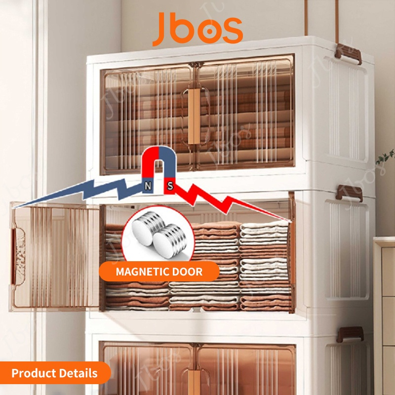 Jbos Foldable Cabinet for Kitchen Durabox Bedroom Drawer Cabinet Plastic Wardrobe Storage Box