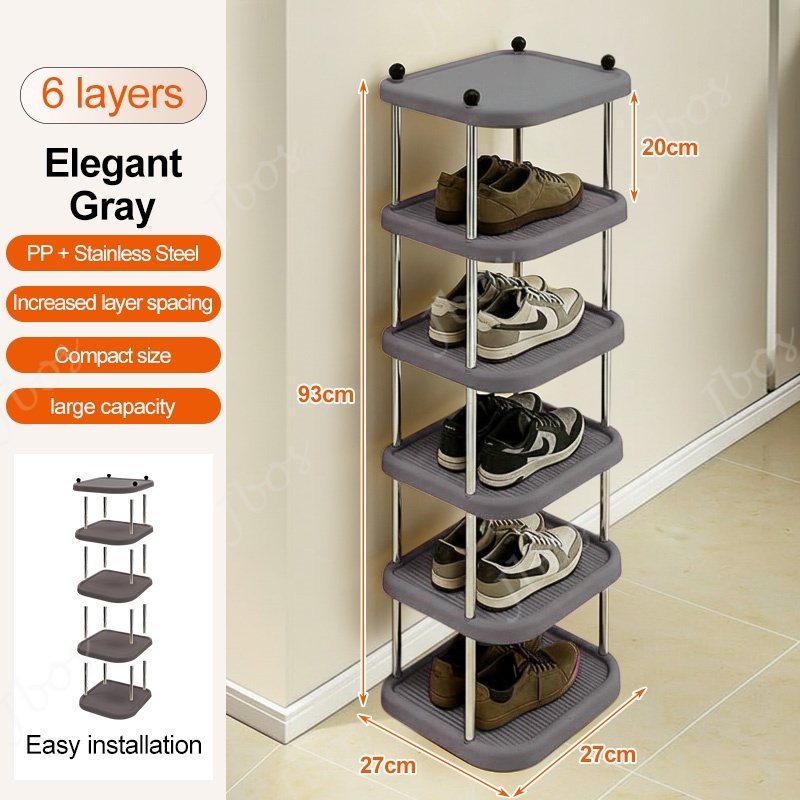 Jbos Simple Multi-tier Shoe Rack For Dormitory Easy Assembly Stand Shoe Storage Organizer Shelf