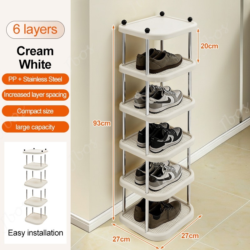 Jbos Simple Multi-tier Shoe Rack For Dormitory Easy Assembly Stand Shoe Storage Organizer Shelf