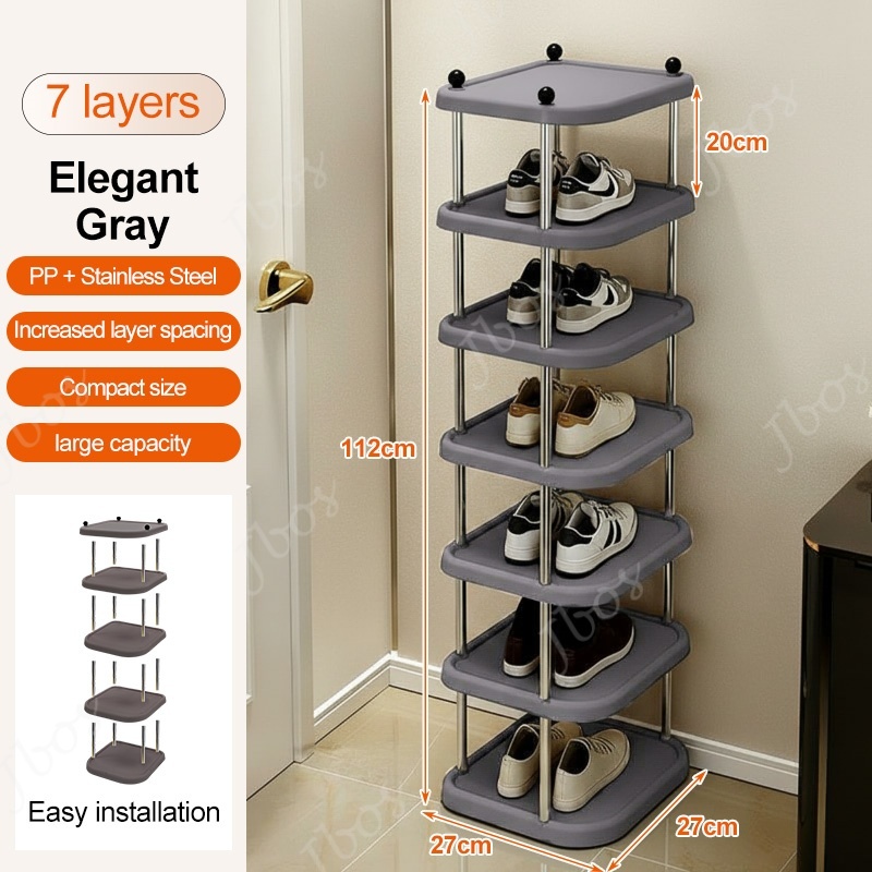 Jbos Simple Multi-tier Shoe Rack For Dormitory Easy Assembly Stand Shoe Storage Organizer Shelf