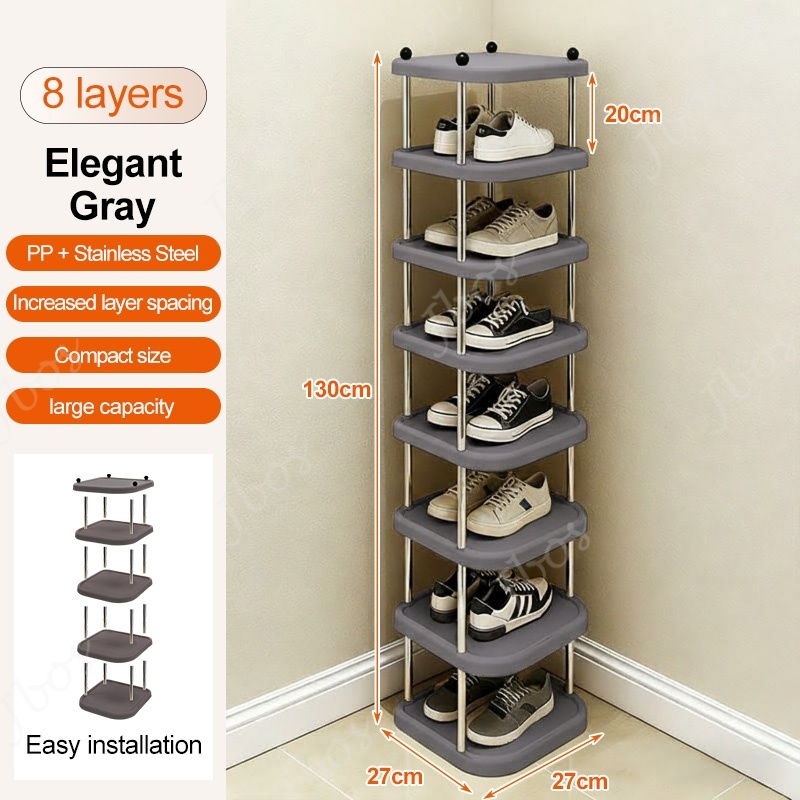 Jbos Simple Multi-tier Shoe Rack For Dormitory Easy Assembly Stand Shoe Storage Organizer Shelf