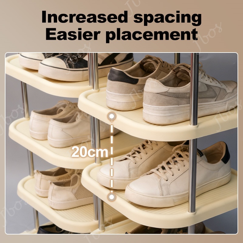 Jbos Simple Multi-tier Shoe Rack For Dormitory Easy Assembly Stand Shoe Storage Organizer Shelf