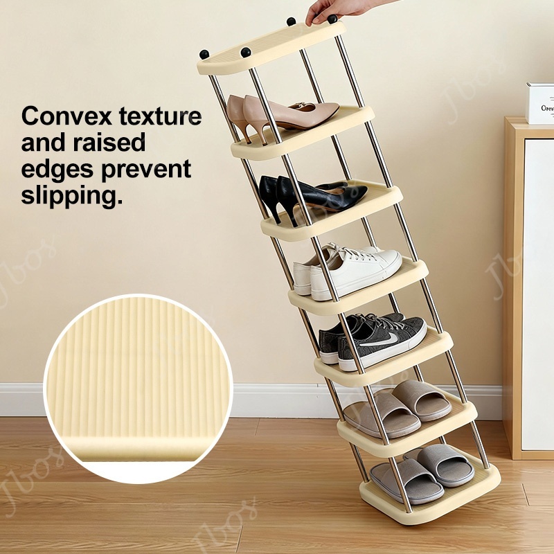 Jbos Simple Multi-tier Shoe Rack For Dormitory Easy Assembly Stand Shoe Storage Organizer Shelf