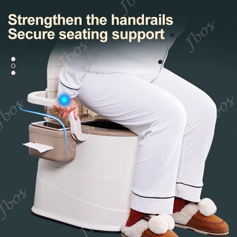 Jbos Arinola for Adult Portable Toilet Bowl Mobile Plastic Toilet for Adult Elder Pregnant Woman