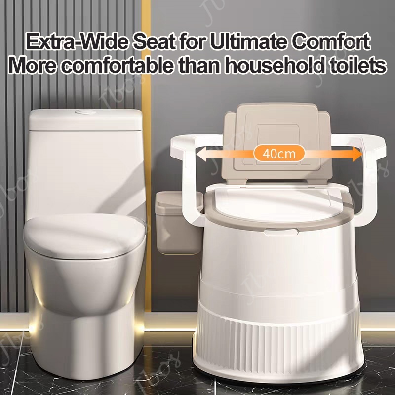 Jbos Arinola for Adult Portable Toilet Bowl Mobile Plastic Toilet for Adult Elder Pregnant Woman