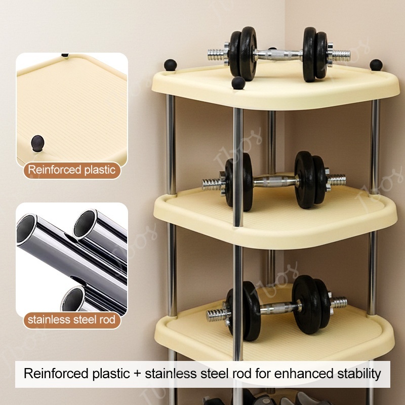 Jbos Simple Multi-tier Shoe Rack For Dormitory Easy Assembly Stand Shoe Storage Organizer Shelf