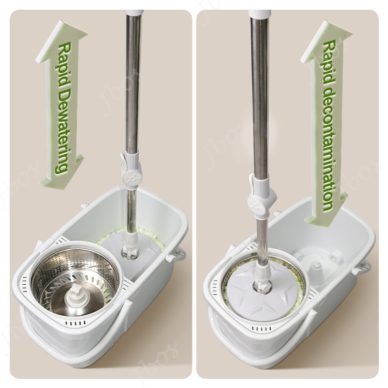 Jbos 360 Rotating Mop With Spinner Heavy Duty Floor Cleaning Double Handle Tornado Mop Set