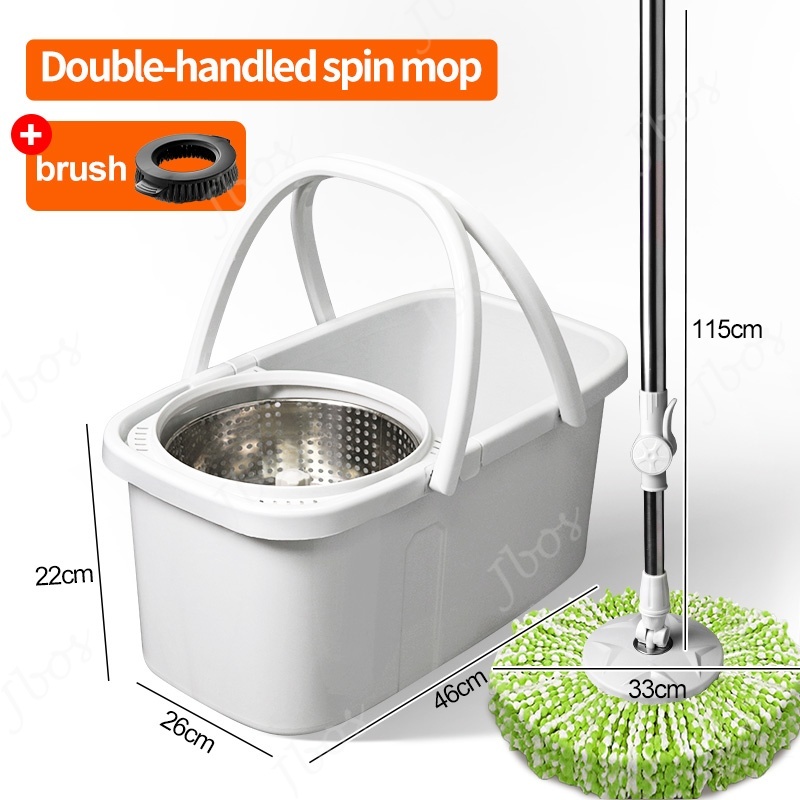 Jbos 360 Rotating Mop With Spinner Heavy Duty Floor Cleaning Double Handle Tornado Mop Set