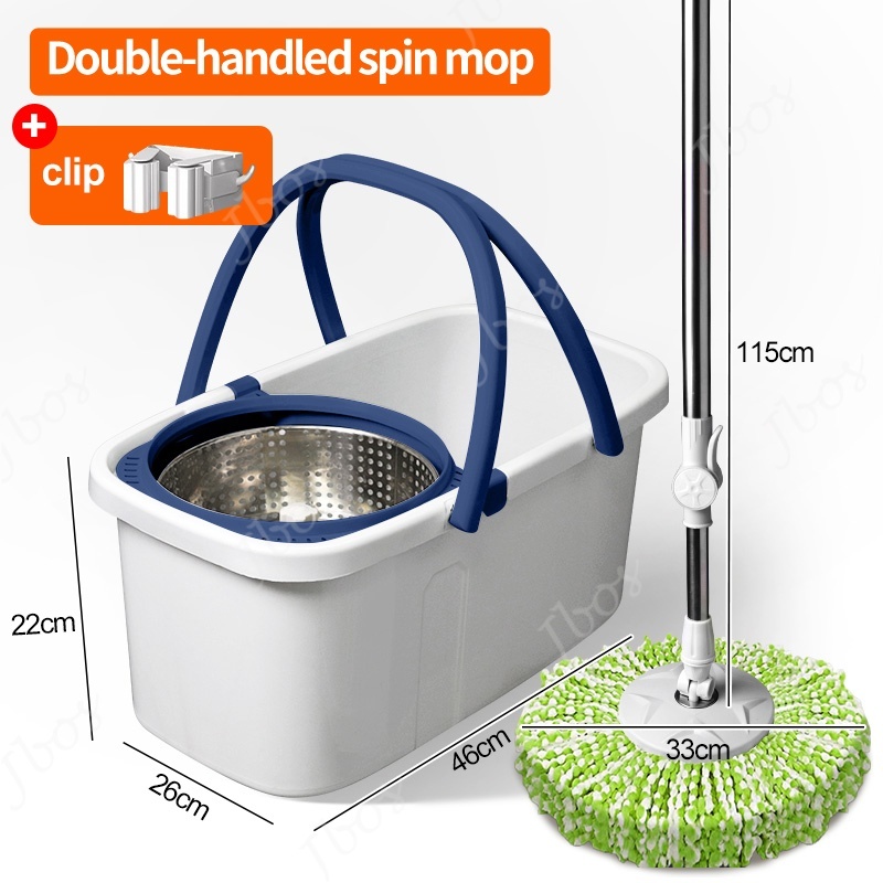 Jbos 360 Rotating Mop With Spinner Heavy Duty Floor Cleaning Double Handle Tornado Mop Set