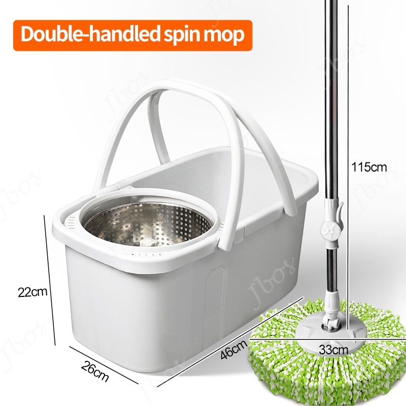 Jbos 360 Rotating Mop With Spinner Heavy Duty Floor Cleaning Double Handle Tornado Mop Set